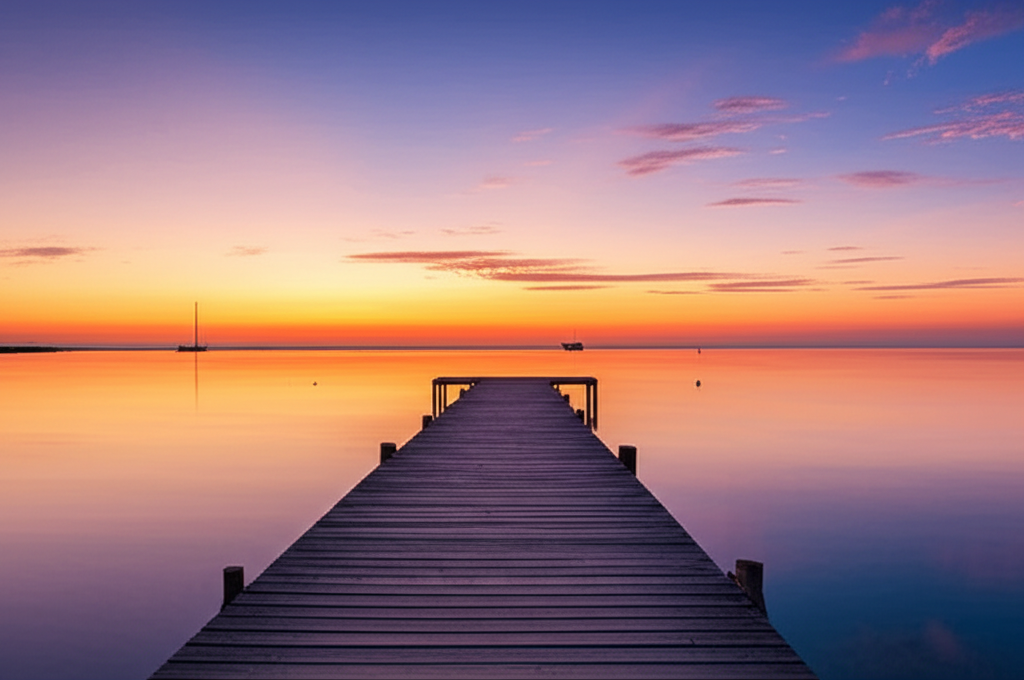 Beautiful waterfront landscape at Solomons Landing